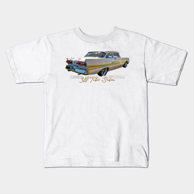 1958 Ford Custom 300 Tudor Sedan Kids T-Shirt by Gestalt Imagery